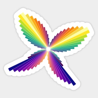 Rainbow Butterfly | Flying Wings Bar Charts White Sticker